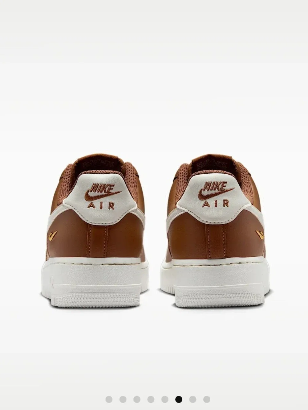 Bling Nike Air Force 1 07 Brown Shoes Sneakers Customized With Crystals